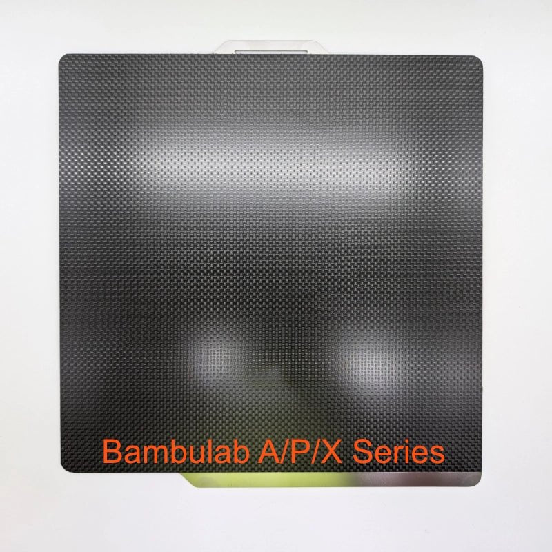 Carbon Fiber Coated Spring Steel PEI Build Plate for BambuLab P1S/X1C/A1 - 3docity