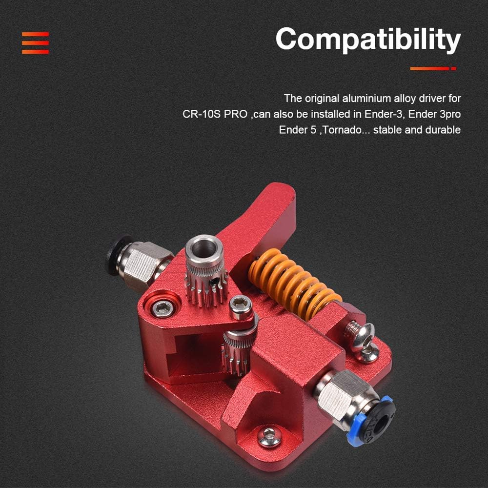 Dual Gear Extruder Kit for CR - 10S Pro/CR - 10/Ender 3 V2/Ender 3/Ender 3 Pro (1.75mm Filament) - 3docity