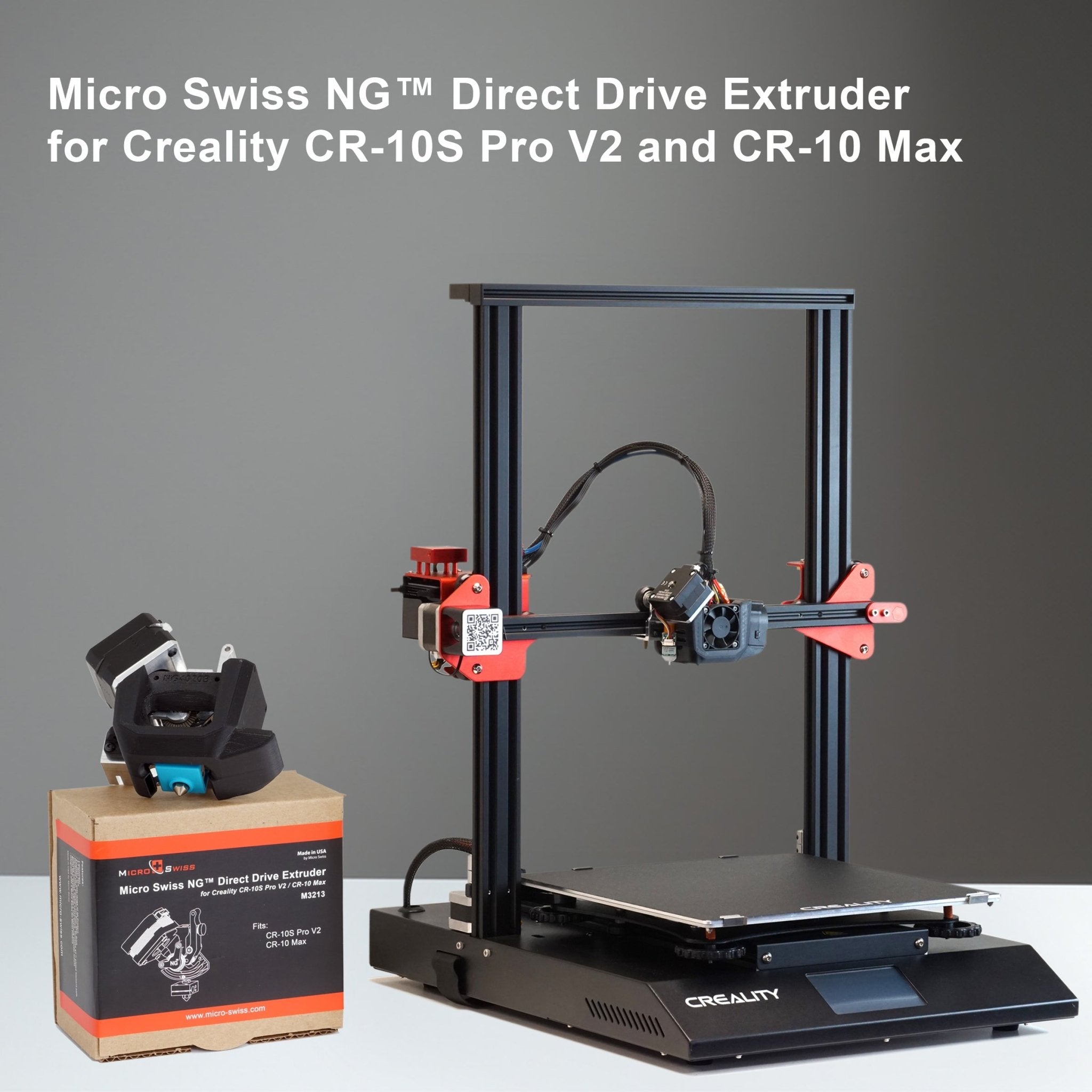 Micro Swiss NG Direct Drive Extruder for Creality CR - 10S Pro V2 and CR - 10 Max - 3docity