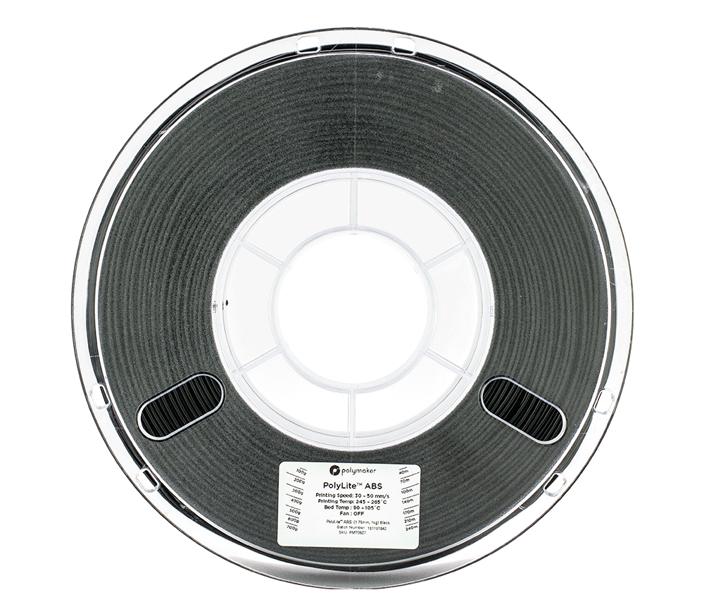 PolyMaker PolyLite ABS 1.75mm Filament 1kg Spool - 3docity