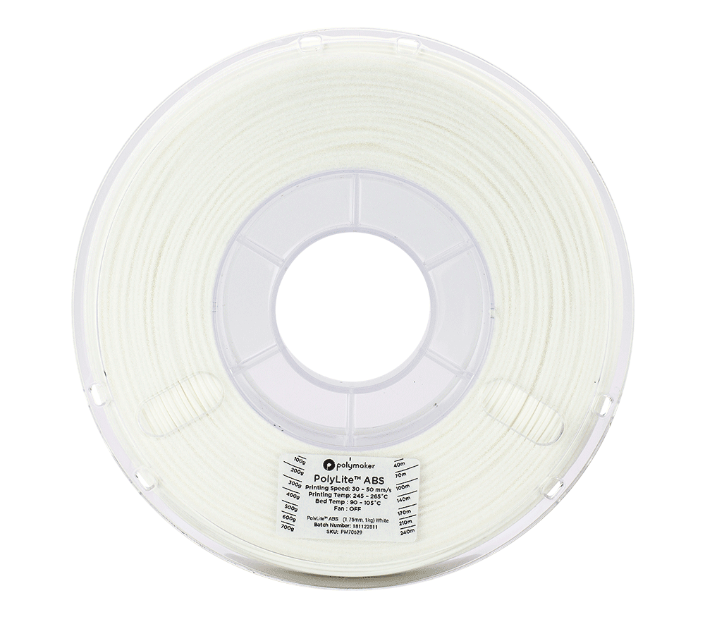 PolyMaker PolyLite ABS 1.75mm Filament 1kg Spool - 3docity