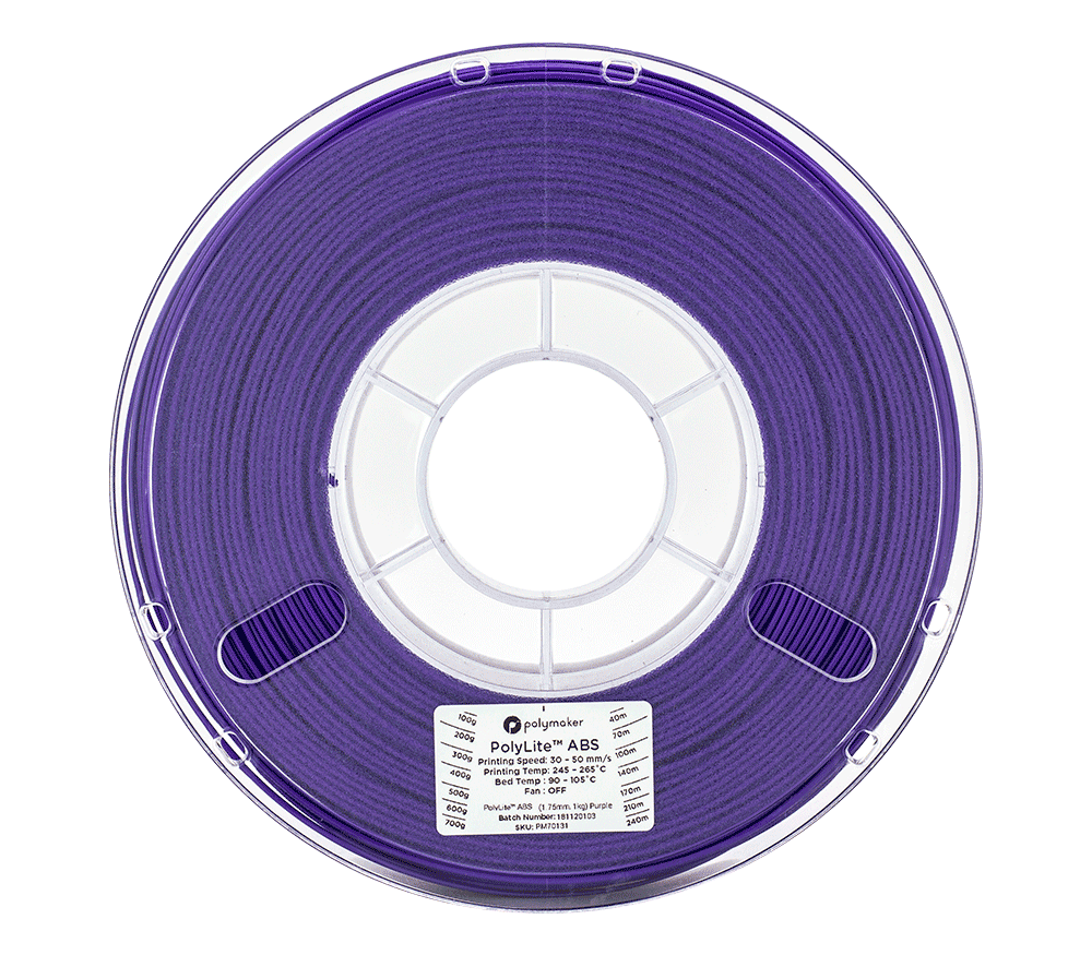 PolyMaker PolyLite ABS 1.75mm Filament 1kg Spool - 3docity