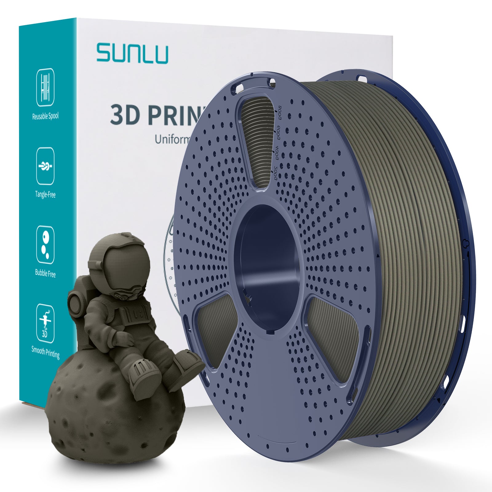 SUNLU PLA Matte 1.75mm Filament 1kg Spool - 3docity