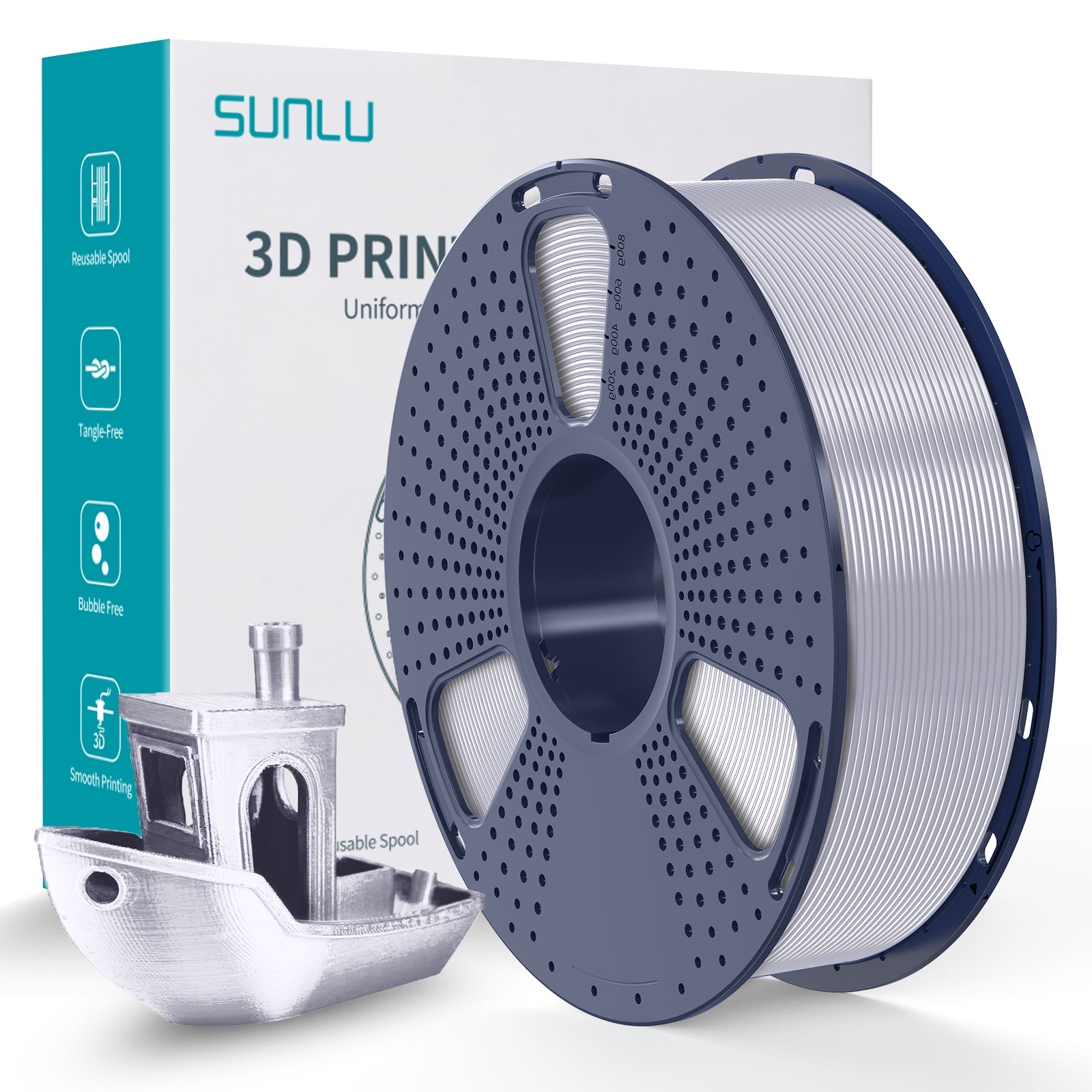 SUNLU PLA+ Silk 1.75mm Filament 1kg Spool - 3docity